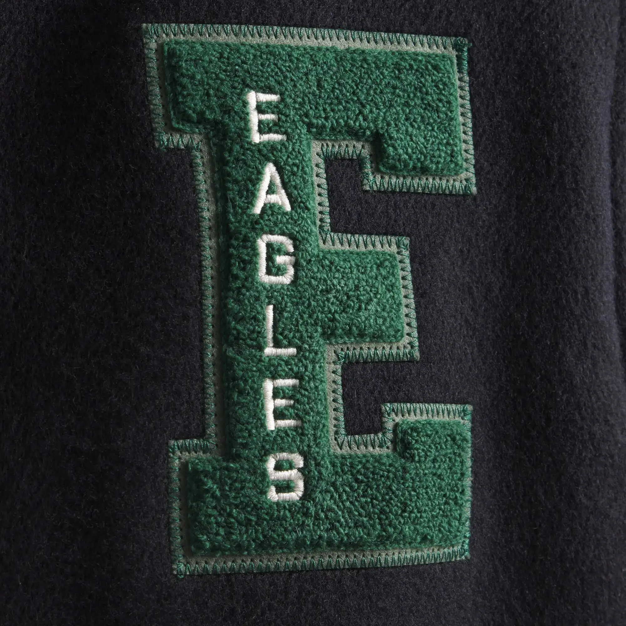 Philadelphia eagles cashmere coaches black wool varsity jacket 1