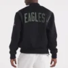 Philadelphia eagles cashmere coaches black wool varsity jacket 2