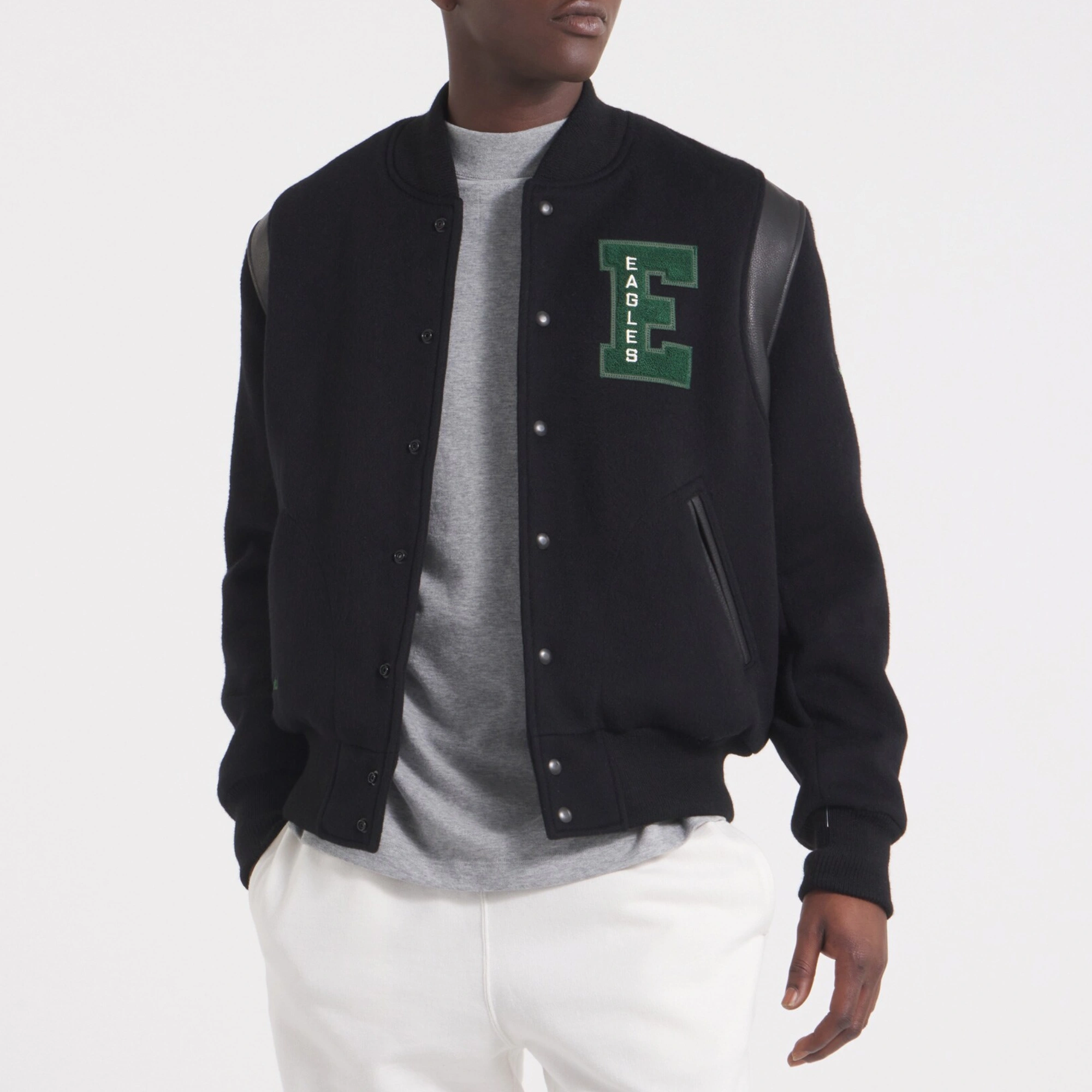 Philadelphia eagles cashmere coaches black wool varsity jacket 3