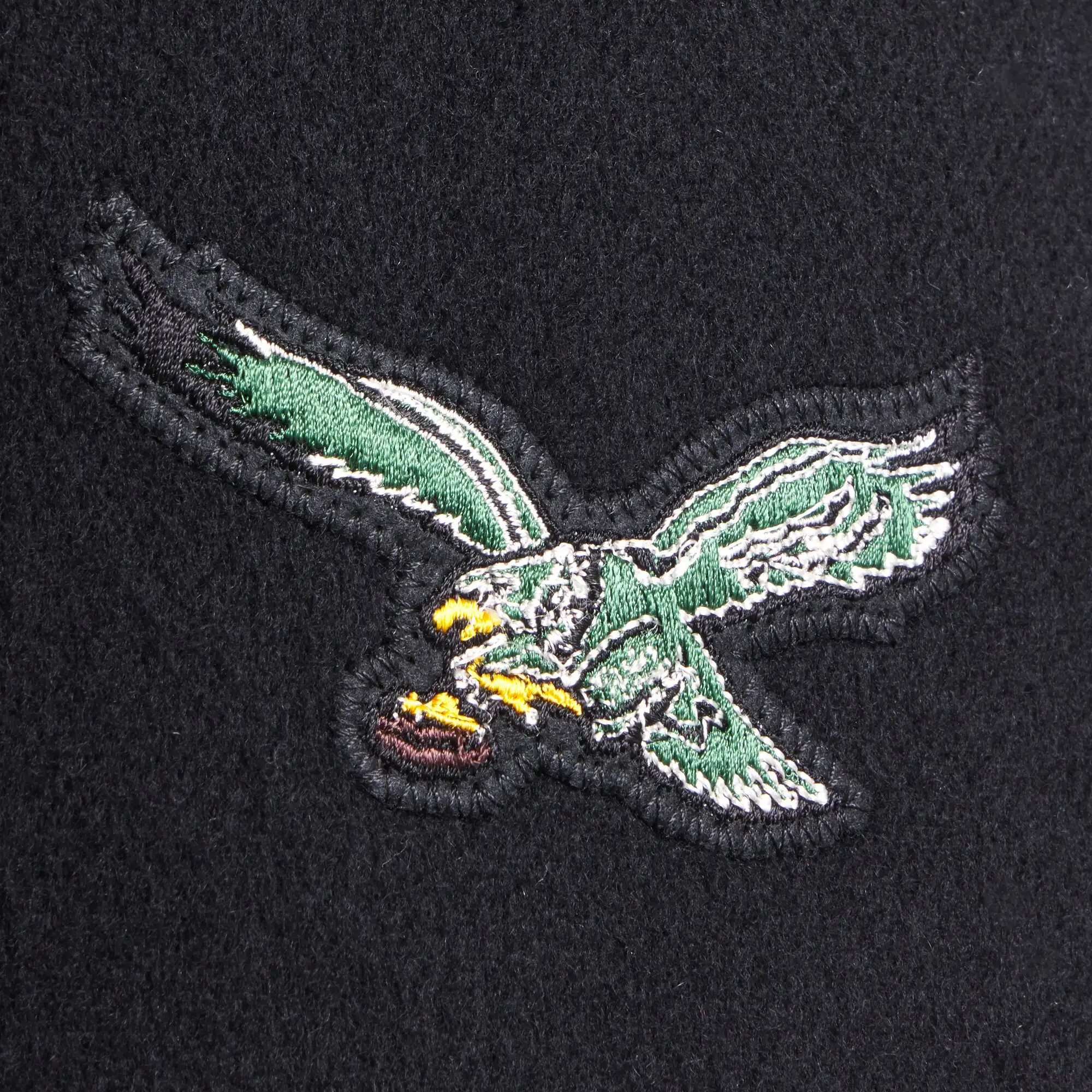 Philadelphia eagles cashmere coaches black wool varsity jacket