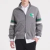 Philadelphia eagles full zip fleece gray jacket 1