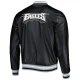 Philadelphia eagles the wild collective metallic bomber black polyester varsity jacket 1