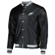 Philadelphia eagles the wild collective metallic bomber black polyester varsity jacket 2