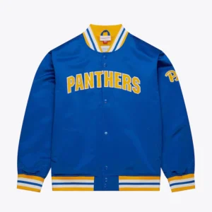 Pitt panthers onfield lightweight blue satin varsity jacket 1