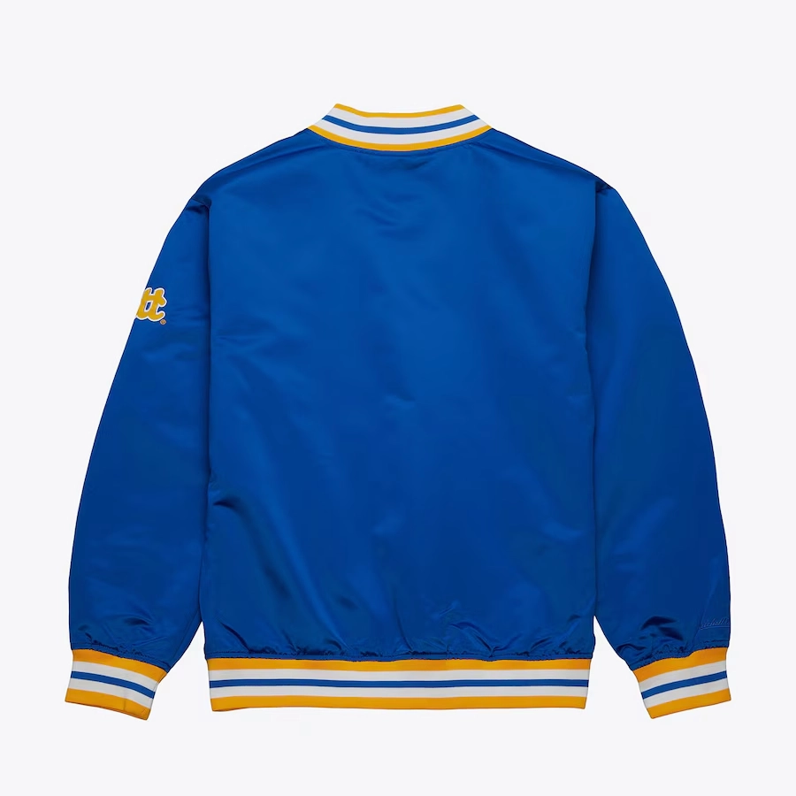 Pitt panthers onfield lightweight blue satin varsity jacket 2