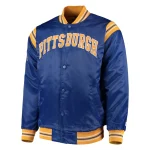 Pittsburgh Panthers The Enforcer Blue Satin Jacket