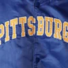 Pitt panthers the enforcer satin varsity jacket blue 3