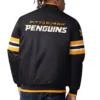 Pittsburgh penguins scout black satin varsity jacket 2