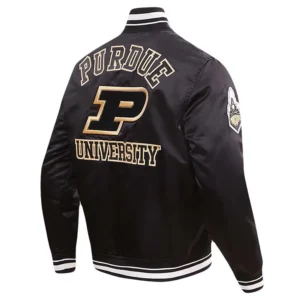 Purdue boilermakers classic black satin