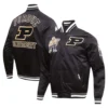 Purdue boilermakers classic black satin jacket