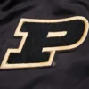 Purdue boilermakers classic black satin varsity patch logo