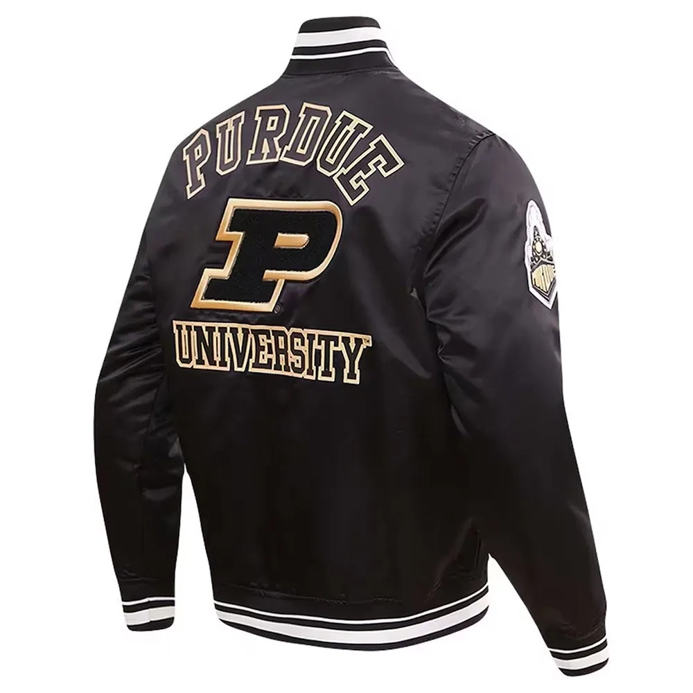 Purdue boilermakers classic black satin