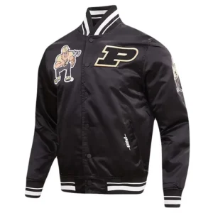 Purdue boilermakers classic black varsity jacket