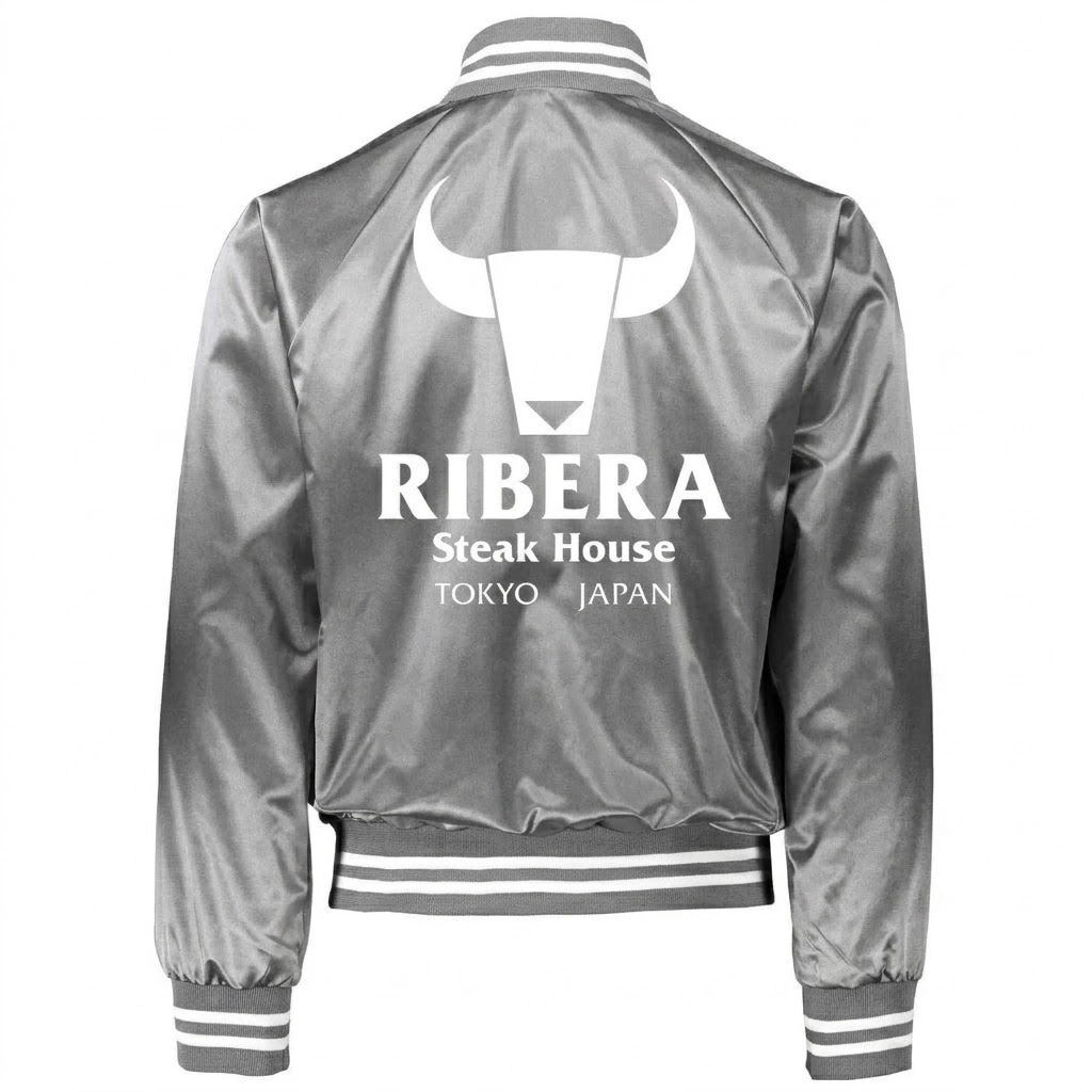 Ribera steakhouse silver varsity jacket