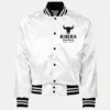 Ribera steakhouse white varsity jacket