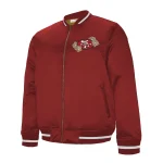 San Francisco 49ers AAPI Apex Heavyweight Maroon Satin Jacket