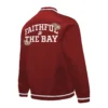 San francisco 49ers aapi apex heavyweight satin varsity jacket 2