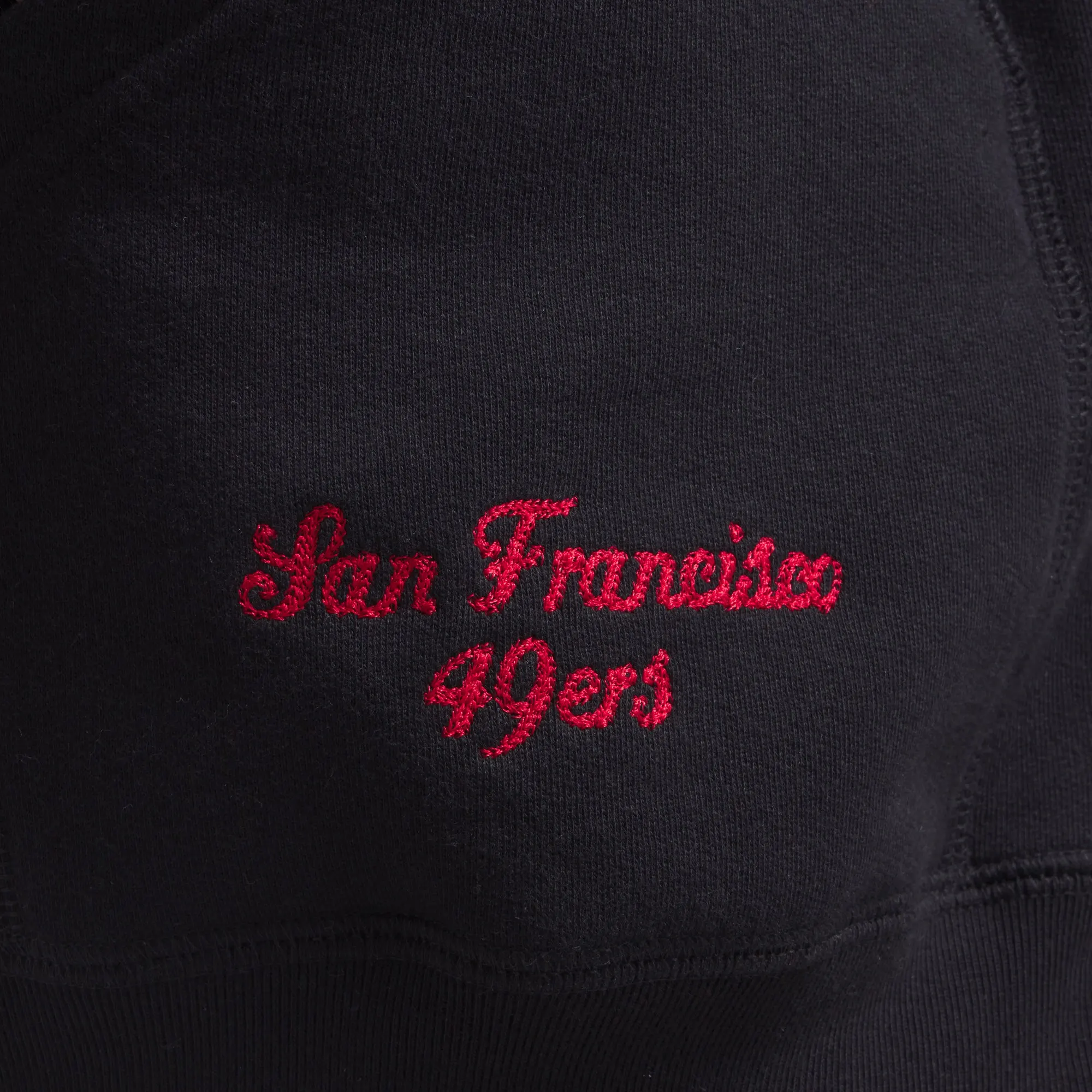 San francisco 49ers full zip fleece black jacket