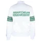 Saskatchewan roughriders line up white satin varsity jacket 1