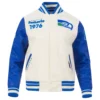 Seattle seahawks retro classic wool leather varsity jacket