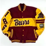 Shaw Bears University Ole Skool Maroon Wool/Leather Jacket