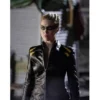 Smallville black canary s7 black leather jacket