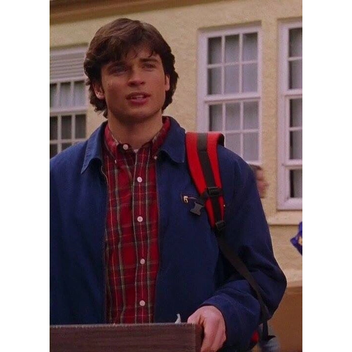 Smallville blue shirt collar jacket