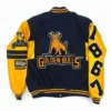 Smith golden bulls ole skool blackyellow wool leather varsity jacket 1