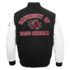 South carolina state bulldogs classic blackwhite wool leather jacket
