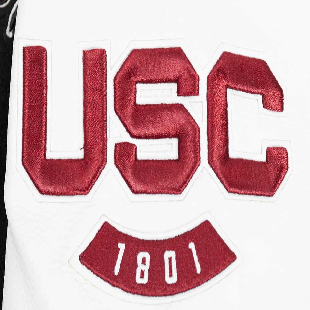 South carolina state bulldogs classic blackwhite wool leather patch logo