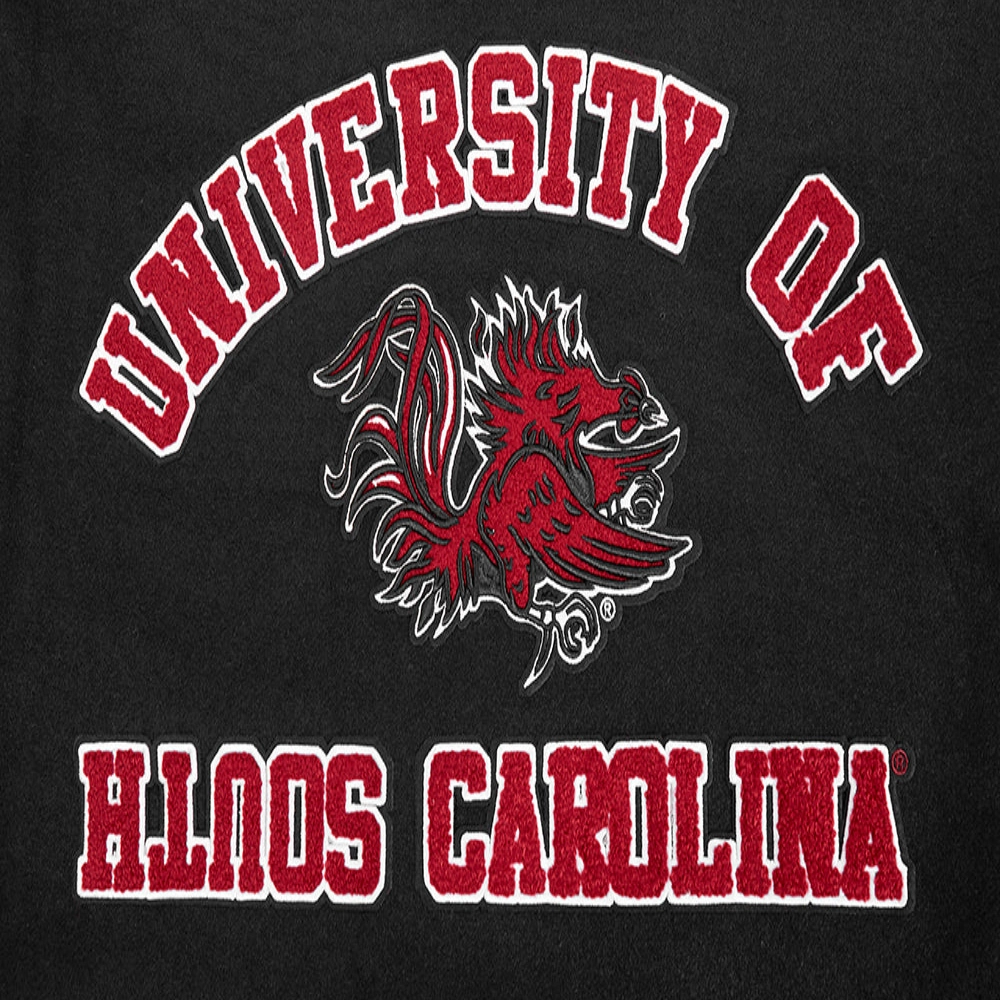 South carolina state bulldogs classic blackwhite wool leather patches