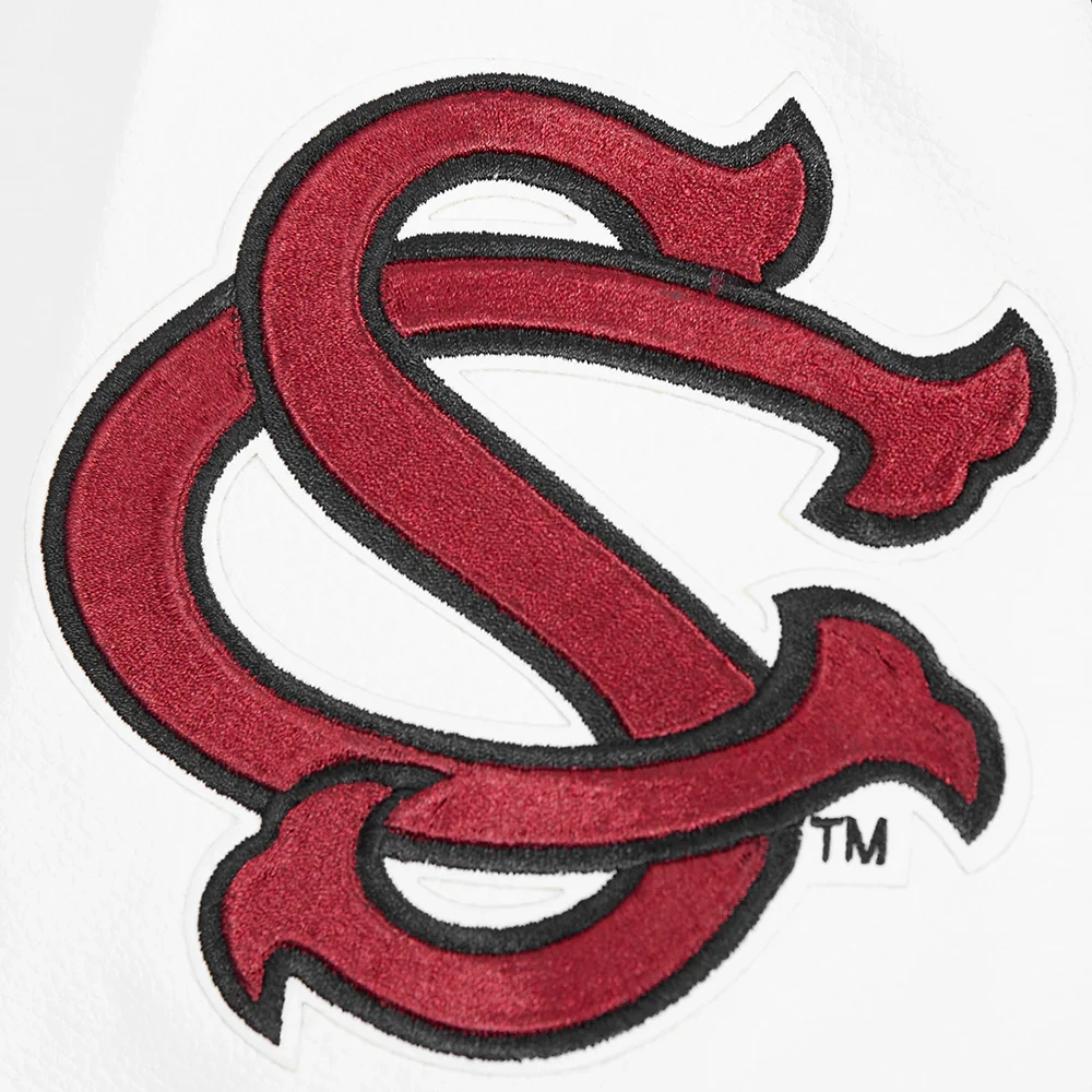 South carolina state bulldogs classic blackwhite wool leather team patch logo