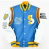Southern jaguars bluewhite satin varsity jacket 2