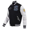 Southern jaguars hbcu vintage wool leather black jacket