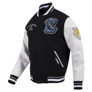 Southern jaguars hbcu vintage wool leather black jacket