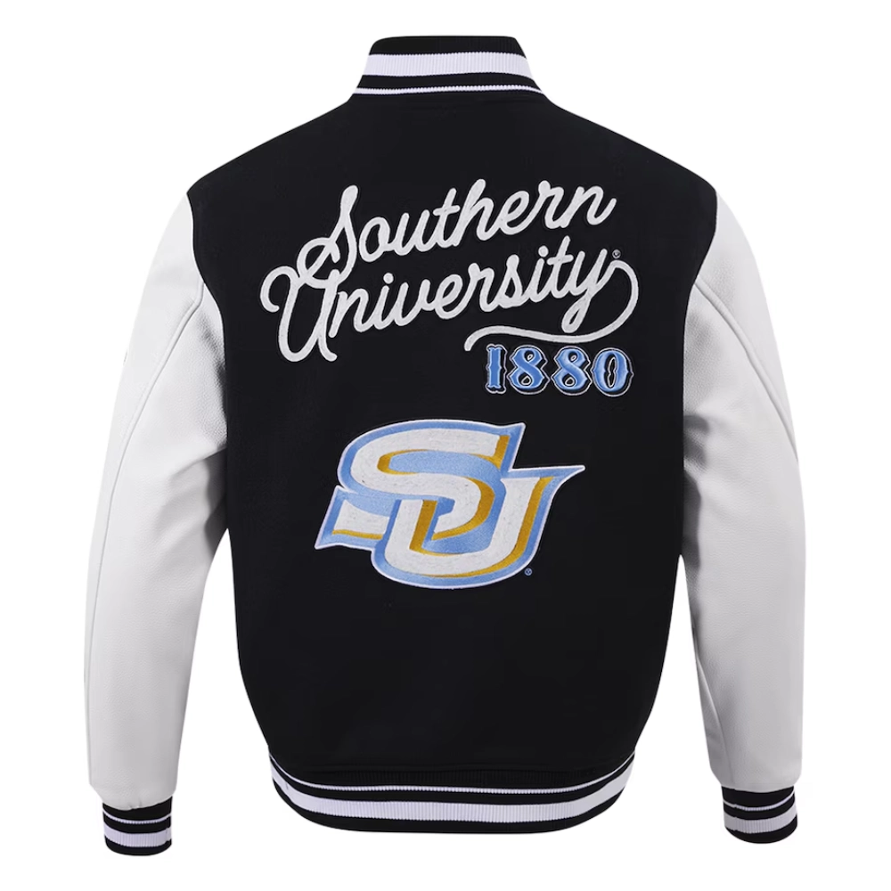 Southern jaguars hbcu vintage wool leather jacket