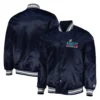 Super bowl lvii locker room satin varsity jacket navy 3