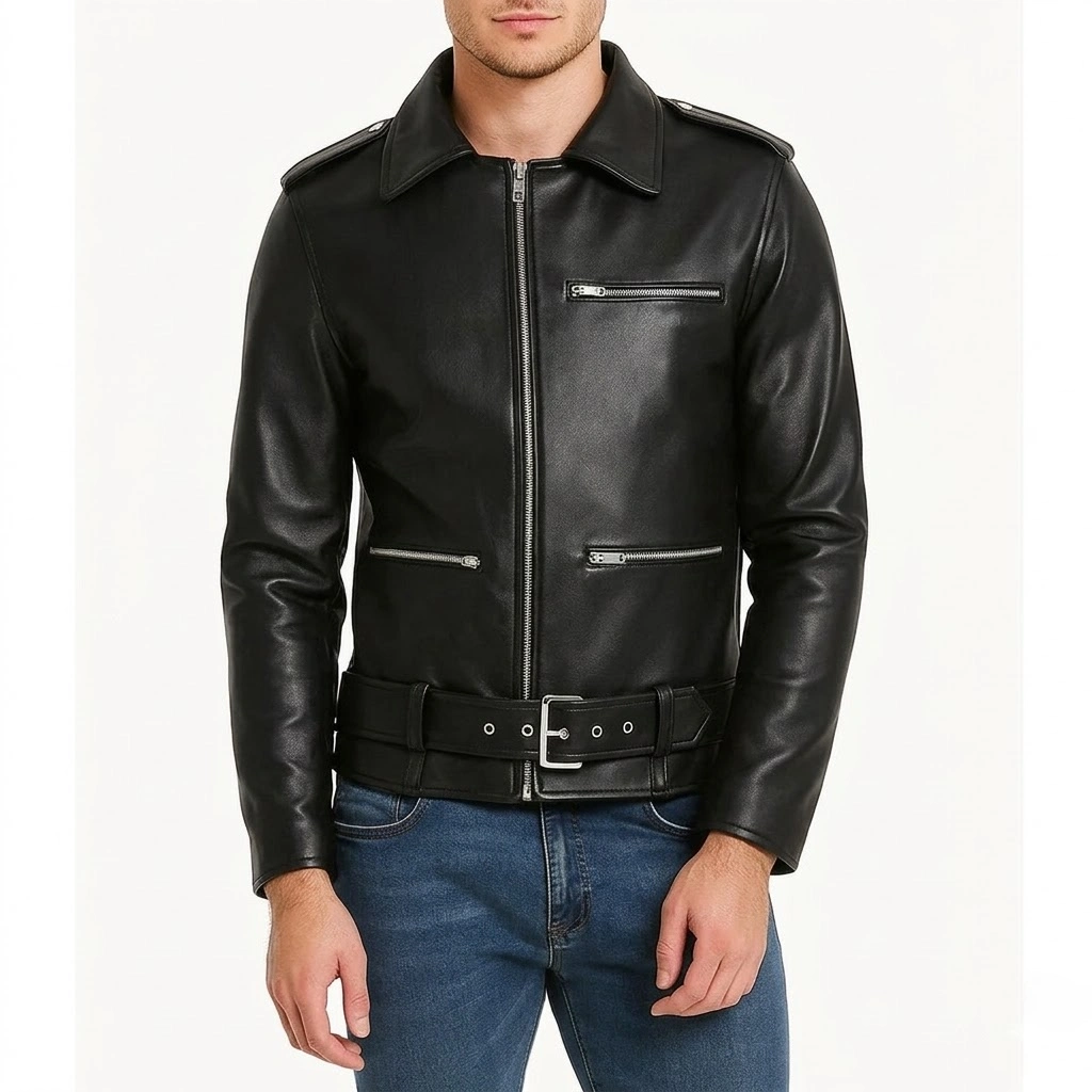 Superboy leather jacket black