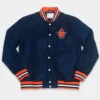 Syracuse orange navy satin varsity jacket 3