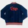 Syracuse orange navy satin varsity jacket 4