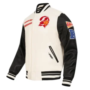 Tampa bay buccaneers retro classic wool leather jacket