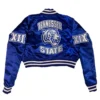 Tennessee state tigers womans blue satin varsity jacket 1