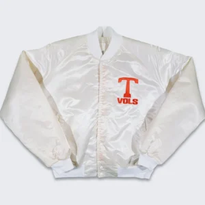 Tennessee volunteers 80s white bomberr satin varsity jacket 1