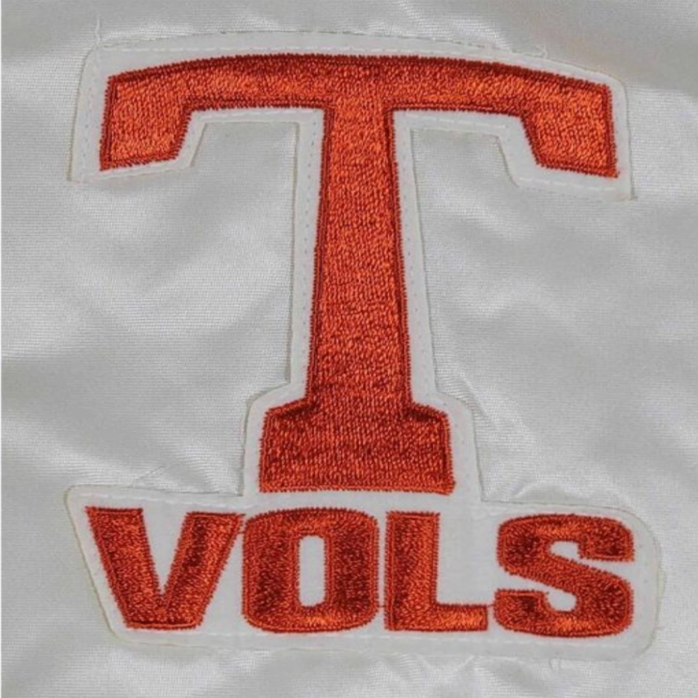Tennessee volunteers 80s white bomberr satin varsity jacket 3