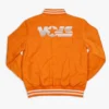 Tennessee volunteers script orange bomber satin varsity jacket 1
