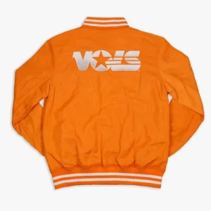 Tennessee volunteers script orange bomber satin varsity jacket 1