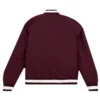 Texas am aggies coaches maroon polyester varsity jacket 2
