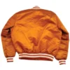 Texas longhorns full snap orange satin varsity jacket