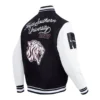 Texas southern tigers hbcu vintage black wool leather varsity jacket