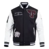 Texas southern tigers hbcu vintage blackwhite wool varsity jacket